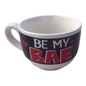 International MTY Coffee Mug 12oz Be My Bae Hearts Love Romantic Ceramic Cup
